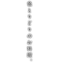 色とりどりのお料理。